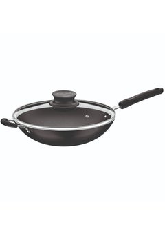 Buy Brazil Loreto Aluminum Wok Pan with Interior Starflon Max nonstick coating with Bakelite Handle Graphite 36 cm, 6L, MADE BRAZIL in UAE