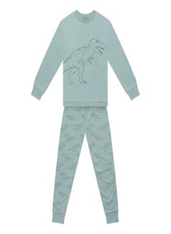 Buy 1 Pack Boys Greentreat Supersoft Bamboo Longsleeve Top and Slouch Jogger in UAE