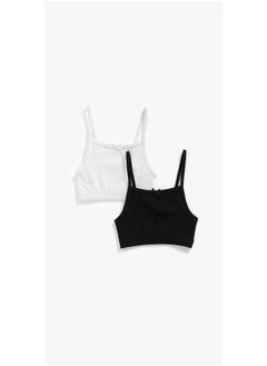 اشتري Black and White Crop Tops 2 Pack في الامارات