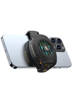 Buy Phone Cooler for Gaming FunCooler 4 Mobile Phone Cooling Fan Lightweight Quiet with RGB Light Cellphone Radiator for 2.67-3.45 inches iPhone Android Retaining Bolt for Live Streaming in Saudi Arabia