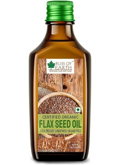 اشتري Bliss of Earth 500ML Flaxseed oil Pure natural organic plant based OMEGA rich cold pressed Hexane Free for Healthy Hair & Skin في الامارات