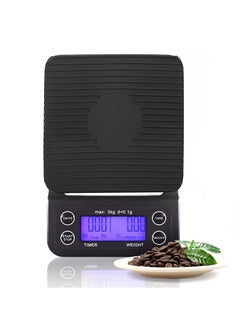 اشتري Coffee Scale - 3000g/0.1g Accurate Espresso Scale, Multifunctional Digital Kitchen Food Scale with Timer Tare Function and LCD Backlit Display, Kitchen Scale for Cooking and Baking في السعودية
