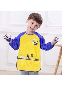 Buy Waterproof Long Sleeve Children Kid Drawing Apron Painting Smock in UAE