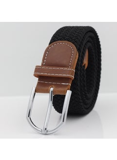 Buy Mens Knitted Elastic Canvas Belt Breathable Casual6 6 in Saudi Arabia