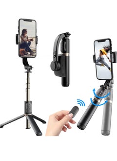 Buy Q08 Handheld Gimbal Stabilizer with Bluetooth Shutter for Phone Camera Selfie Stick Tripod for Smartphone in UAE