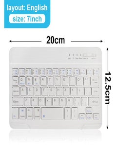 اشتري VAORLO Mini Wireless Keyboard Bluetooth Keyboard For Ipad Phone Tablet Rubber Keycaps Rechargeable Keyboard For Android Ios Windows في السعودية