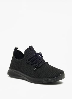 Buy Oakland Mesh Textured Shoes with Lace-Up Closure in UAE