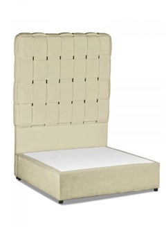 Buy Nara | Velvet Bed Frame - Beige in Saudi Arabia