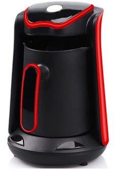 Buy Turkish Coffee Maker Electric Cordless Expresso for Office Home Cafe Portable Travel Kettle for Easy Making - Red, Plastic in Egypt