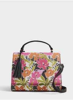 Buy Maniya Printed Magnolia Top Handle Crossbody Bag in UAE