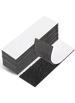 Buy McMola 12pc Hook and Loop Strip Tape, 1" x 4" Self Adhesive Sticky Back Double Sided Tape Heavy Duty Strong Reusable Wall Fastener Tape in UAE