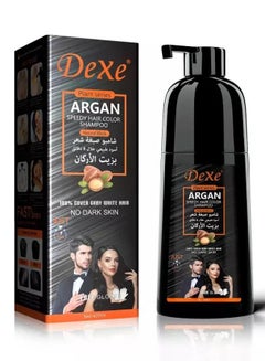 Buy argan speedy hair color shampoo natural black 420 ml in UAE