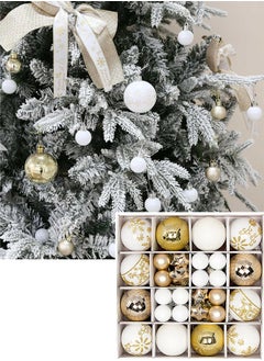 اشتري Christmas Ball Ornaments 44pcs Shatterproof Plastic Christmas Tree Decorations with Hanging Loop for Xmas Tree Party Home Decor Christmas Tree Ornaments Set Christmas Tree Decorations في الامارات