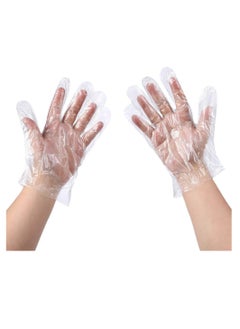 اشتري ECVV Disposable Gloves Plastic Gloves 100 Counts for Cooking Food Prep Gloves Clear Food Service Gloves Safe Kitchen Gloves for Food Handling Household Cleaning Party Celebration| 1 Pack في الامارات