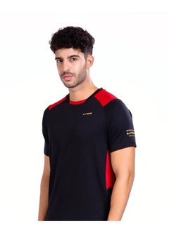 Buy FLIP SIDE ROUND NECK-T SHIRT- (BLACK/RED) (APLT777-4-2XL) in UAE