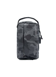 Buy Convenient Leather Storage Bag 8.2" with Handle, Lightweight Slim Pouch, Easy for Carrying, Suitable for Outdoor, Business, Office, School - Black Camo in UAE