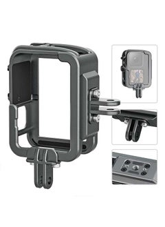 اشتري TELESIN Vertical Aluminum Cage Protective Case Frame Housing for GoPro Hero 12 11 10 9 Black, Fits Go Pro with ND CPL Lens Filter Max Lens on Camera, with Cold Shoe Connect to Video Light Microphone في الامارات