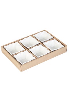 Buy Ceramic nut and cake mold set of 6-square-white5 in Saudi Arabia