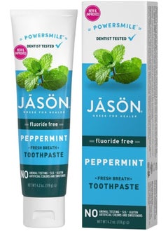 Buy Peppermint Fresh Breath Toothpaste | For Healthy Gums & Whitening Teeth | For Brilliantly White Smile & Fresh Breath | Fluoride Free | 119G in UAE