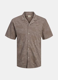 Buy All Over Print Resort Collar Regular Fit Shirt in Saudi Arabia