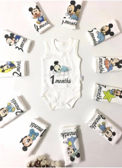 Buy A Set of 12 Barbitose for Newborns Decorated with the Names of the Months in Saudi Arabia