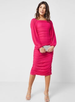 Buy Ruched Bodycon Dress in UAE