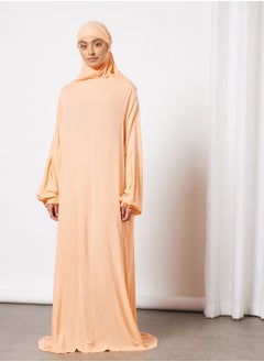 Buy Praying Dress In Plain Colour With Attached Veil in Saudi Arabia