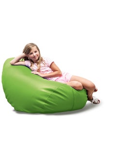 Buy Comfy Pvc Large Green Bean Bag With Bouncy Virgin Polystyrene Beans Filling in UAE