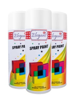 اشتري 3 Piece Spray Paint Set Gloss White 400ml في الامارات