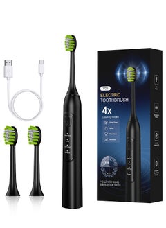 Buy Electric Rechargeable Toothbrush Black in Saudi Arabia