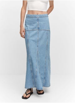 اشتري High Waist Denim Skirt في الامارات