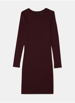 Buy Solid Knit Midi Dress in Saudi Arabia