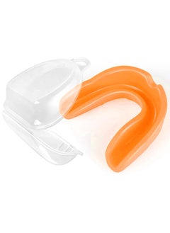 Buy Silicone Mouth Guard Teeth Protection with Box for Various Sports, Orange in Egypt