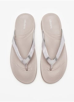 Buy Women's Textured Flip Flops in UAE