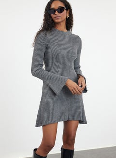Black Thick Fabric Three Quarter Sleeve Twist Detail ALine/ALine Open  Straight Midi Knitted Dress price in Egypt | Noon Egypt | kanbkam
