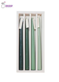 Buy Four European Smogless Long Pole Scented Candle Set, Creative Gradient Long Pole Candle, Gradient Green in Saudi Arabia