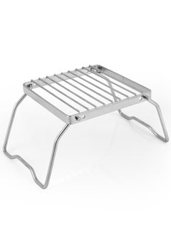 اشتري Outdoor Portable Mini Folding Stainless Steel Stove Head Bracket Barbecue Rack Set Pot Rack Baking Tray Bracket Baking Net في الامارات