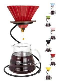 Buy V60 Coffee Machine Set Filter Espresso Drip Maker Funnel Ceramic Holder Hools For Home and Kitchen Accessories in Saudi Arabia