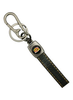 Buy Car Key Chain Super Finish Metal Ring PU Leather Strap Keychain CADILLAC 1Pcs in Saudi Arabia