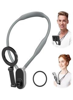 Buy Neck Phone Holder, Cell Phone Holder Around Neck POV/Vlog Selfie Mount Hand Free Phones Neck Holder Video Recording Chest Stand for iPhone 15 14 13 12 Seires and All Smartphones (Grey) in Saudi Arabia