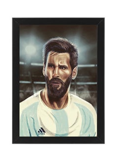 اشتري messi Illustration Wall Art Poster Frame في مصر