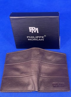 Buy Premium Genuine Leather Wallet With Card Holder Dark Brown For Men in UAE