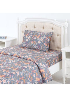 اشتري Florals Single-Sized Duvet Cover Set, Multicolour - 135x200 cm في الامارات