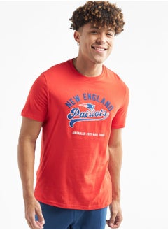 Buy New England Print Crew Neck T-Shirt in UAE