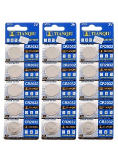 Buy 15 Piece CR2032 Lithium Coin Cell Battery 3V in UAE