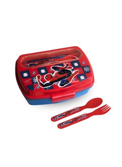 اشتري Stor Funny Sandwich Box Withcutlery Spiderman Arachnid Grid في الامارات