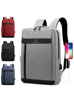 Buy Modern Laptop Travel Bag, Professional Large School Backpack Waterproof with USB Charging Port for Men and Women in Egypt