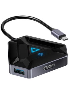 Buy Gaming 6in1 USB-C Hub Type-C PD 100W HDMI USB SD MicroSD - Black in UAE