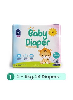 Buy Baby Diaper Size 1, Newborn, 2-5Kg,  24 Counts in UAE