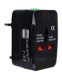 Buy Tycom Travel Adapter,Worldwide All in One Universal Power Plug Adapter with Dual USB Ports for USA EU UK AUS Cell Phone Laptop (TRADP-070-Black) in UAE